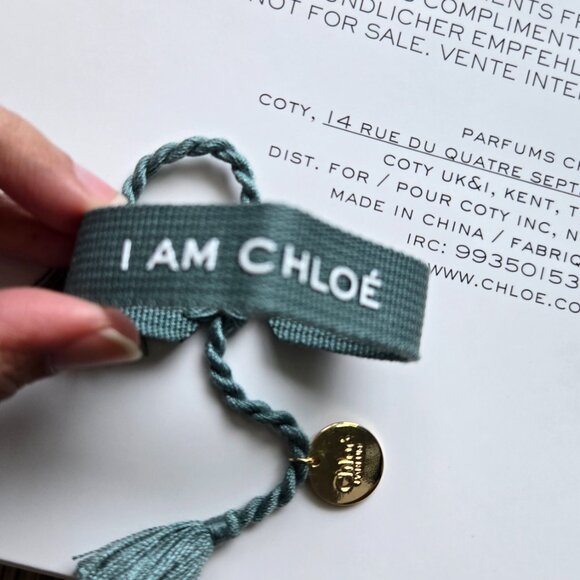 Turquoise "I AM CHLOÉ" Bracelet and Pouch - Picture 3 of 4